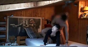 Prilično dlakave japanke mama dobio unutarnja ejakulacija na crni momak